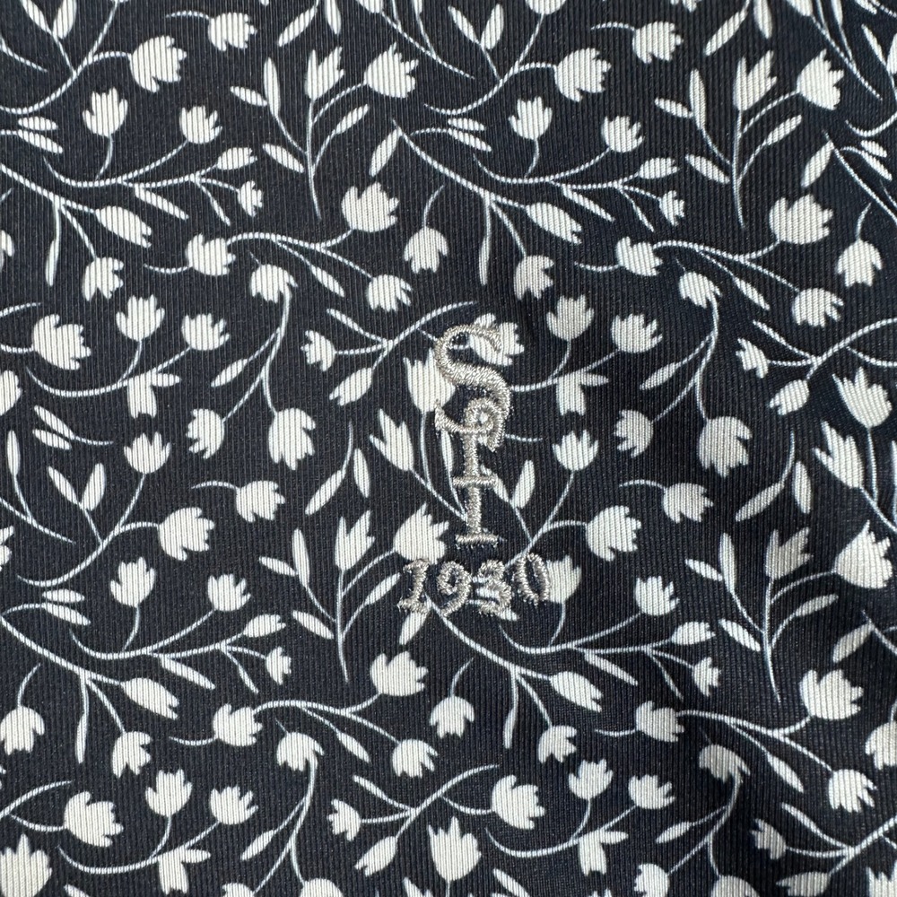 FootJoy Men's ProDry Golf Polo Shirt Size 2XL Navy Blue Floral Print - Picture 6 of 9